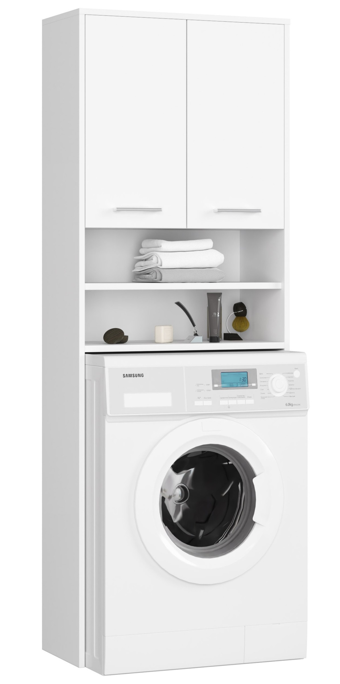 Ak furniture Koupelnová skříňka nad pračku Fin bílá