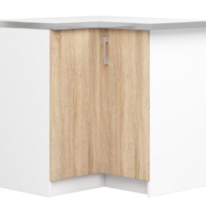 Ak furniture Kuchyňská rohová skříňka Artus S90/90N s pultem Lima bílá/dub sonoma