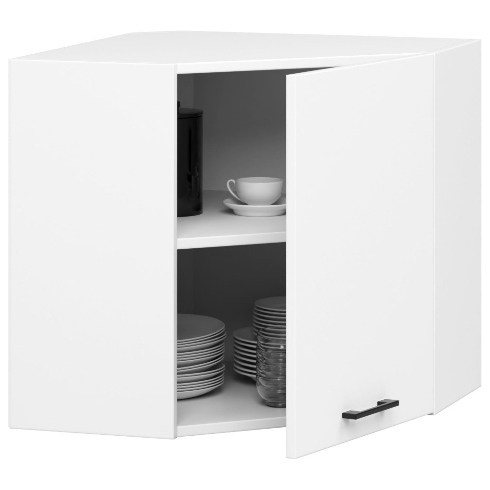 Ak furniture Kuchyňská skříňka Olivie W 60/60 cm cm bílá - závěsná rohová - Obrázek 2