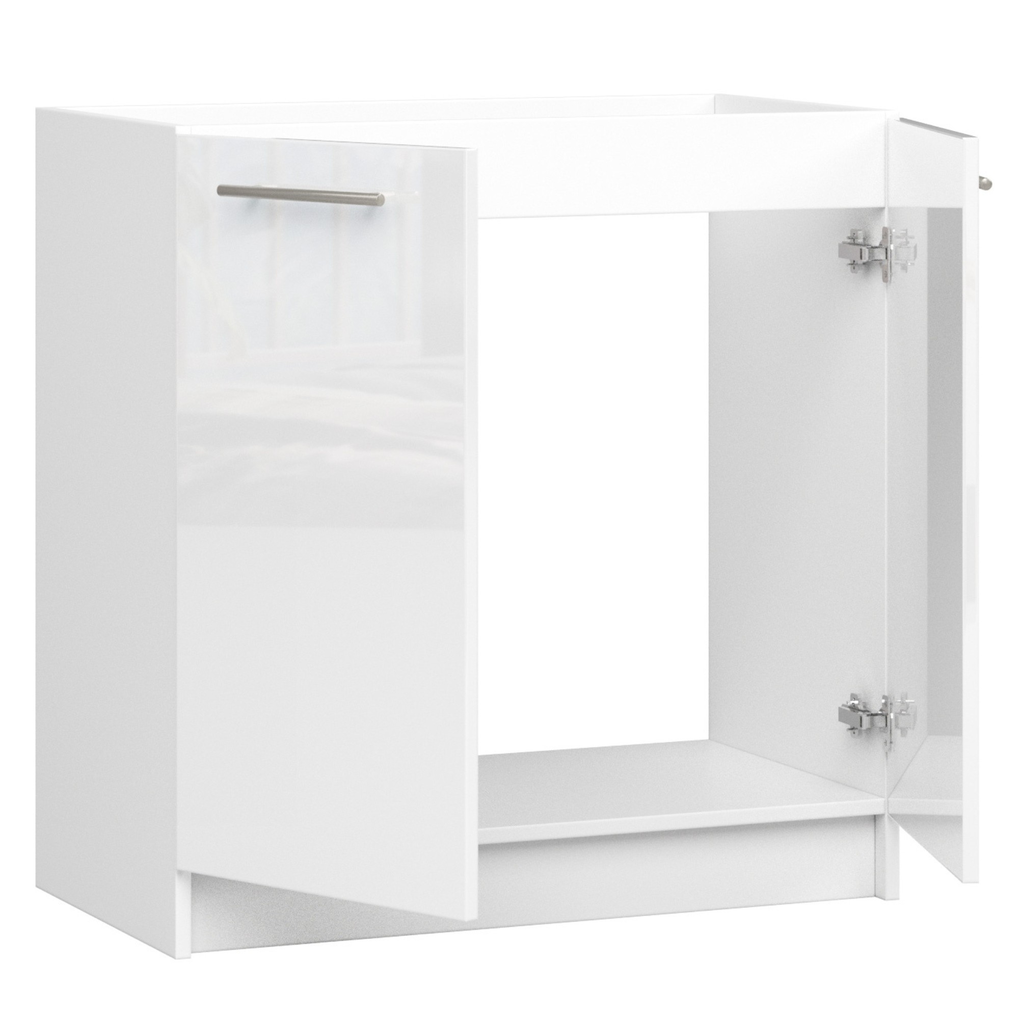 Ak furniture Kuchyňská skříňka pod dřez Olivie S 80 cm bílá/bílý lesk - Obrázek 2