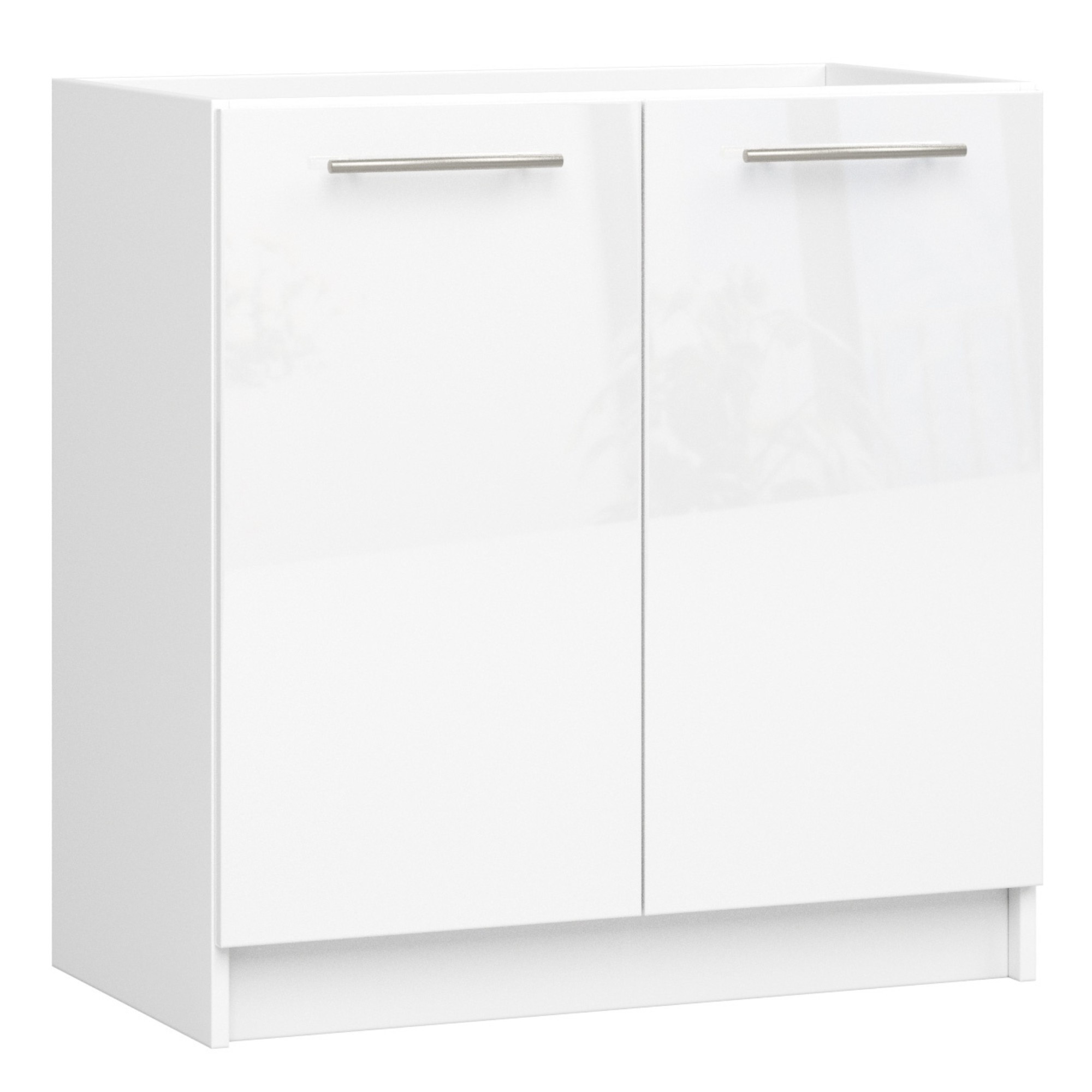 Ak furniture Kuchyňská skříňka pod dřez Olivie S 80 cm bílá/bílý lesk