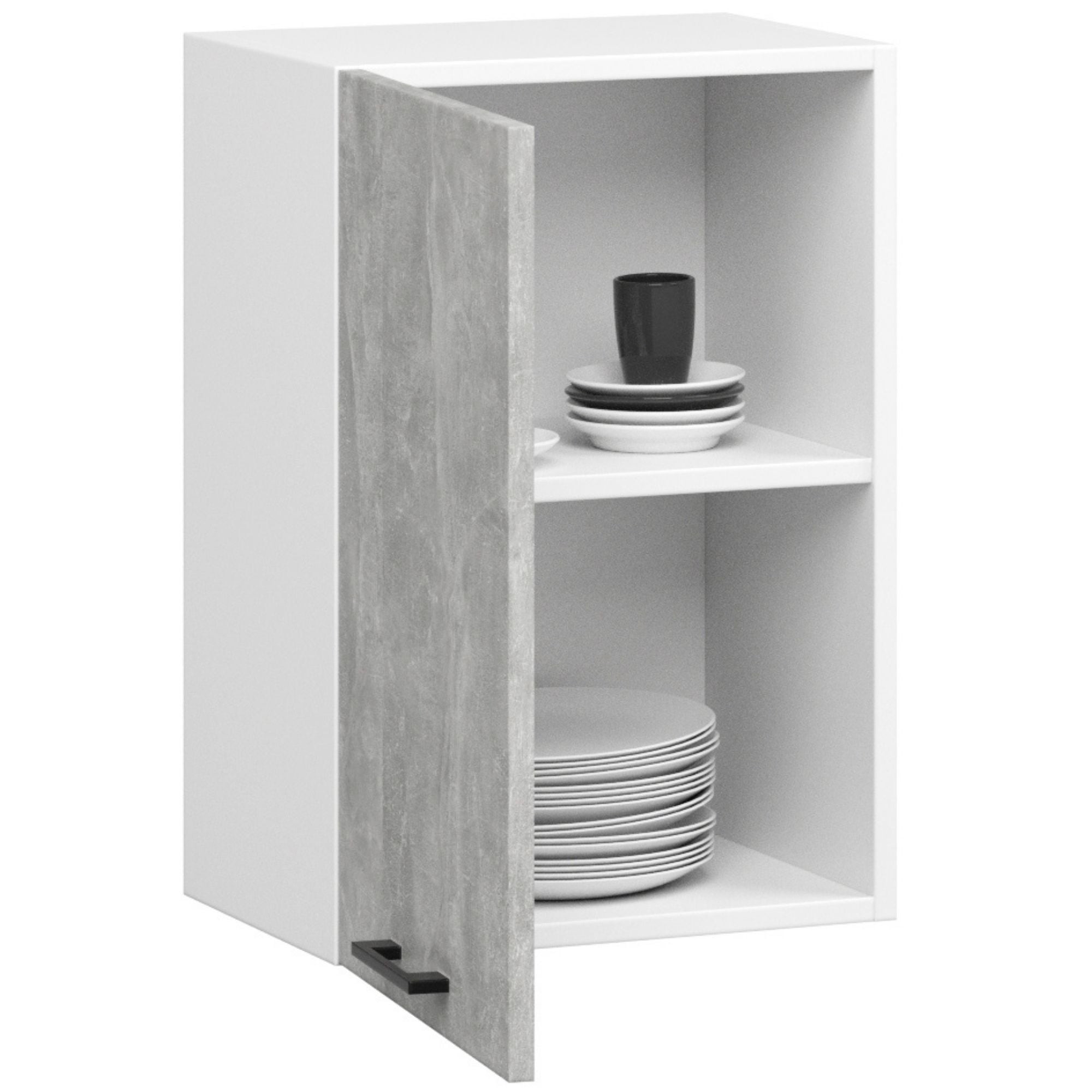 Ak furniture Kuchyňská závěsná skříňka Olivie W 50 cm bílá/beton - Obrázek 2