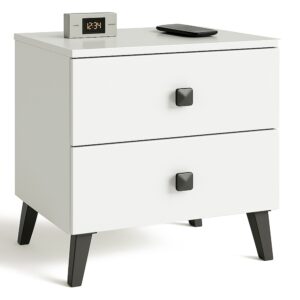 Ak furniture Noční stolek MOBI K-02 bílý/černý