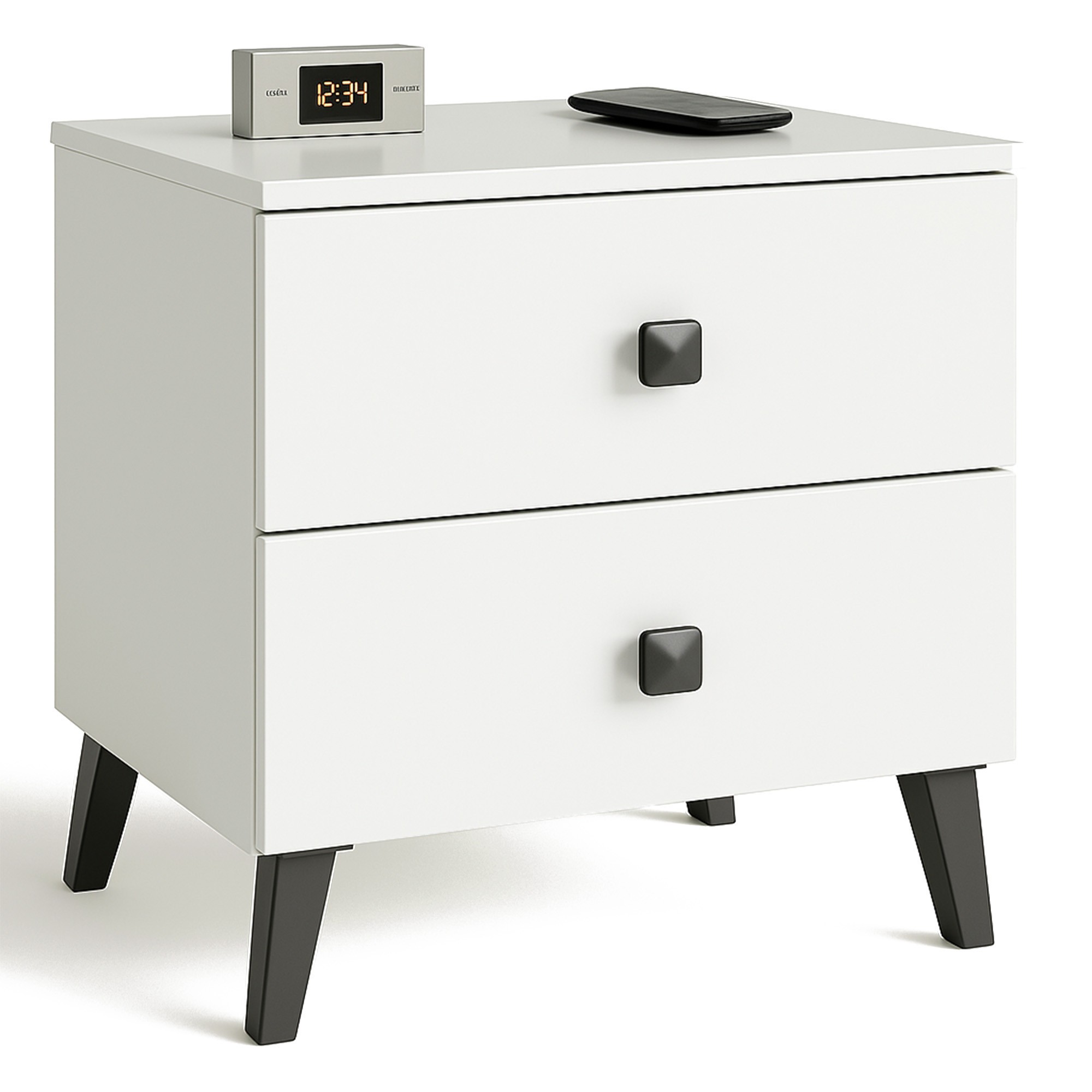Ak furniture Noční stolek MOBI K-02 bílý/černý