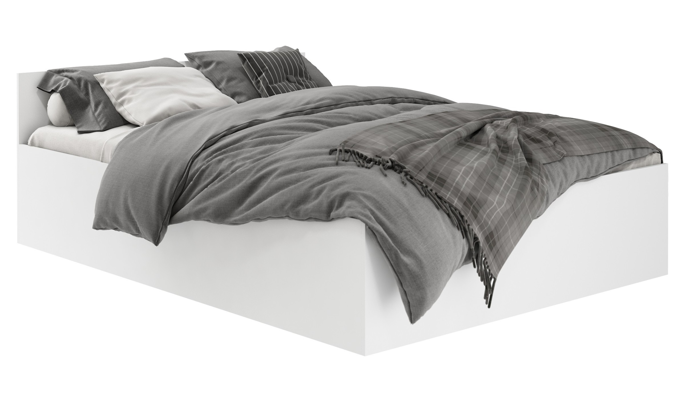 Ak furniture Postel CLP 180x200 cm dvoulůžko s roštem bílé - Obrázek 2