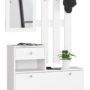 Ak furniture Předsíňová stěna Bole bílá
