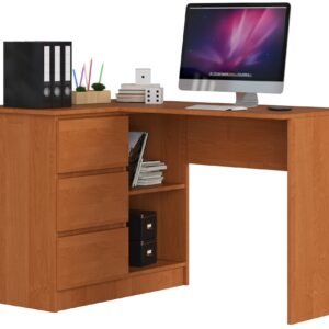 Ak furniture Rohový psací stůl B16 124 cm olše levý