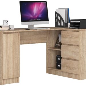 Ak furniture Rohový psací stůl B20 155 cm dub sonoma pravý