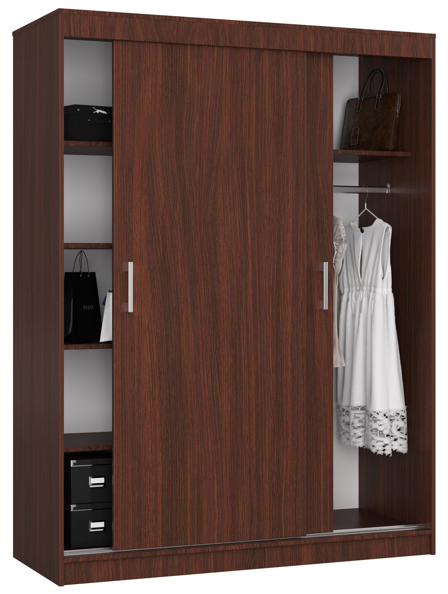 Ak furniture Šatní skříň CLP Mono 150 cm wenge - Obrázek 2