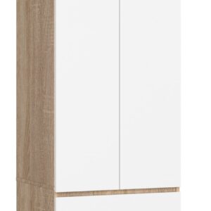 Ak furniture Šatní skříň Star 60 cm dub sonoma/bílá