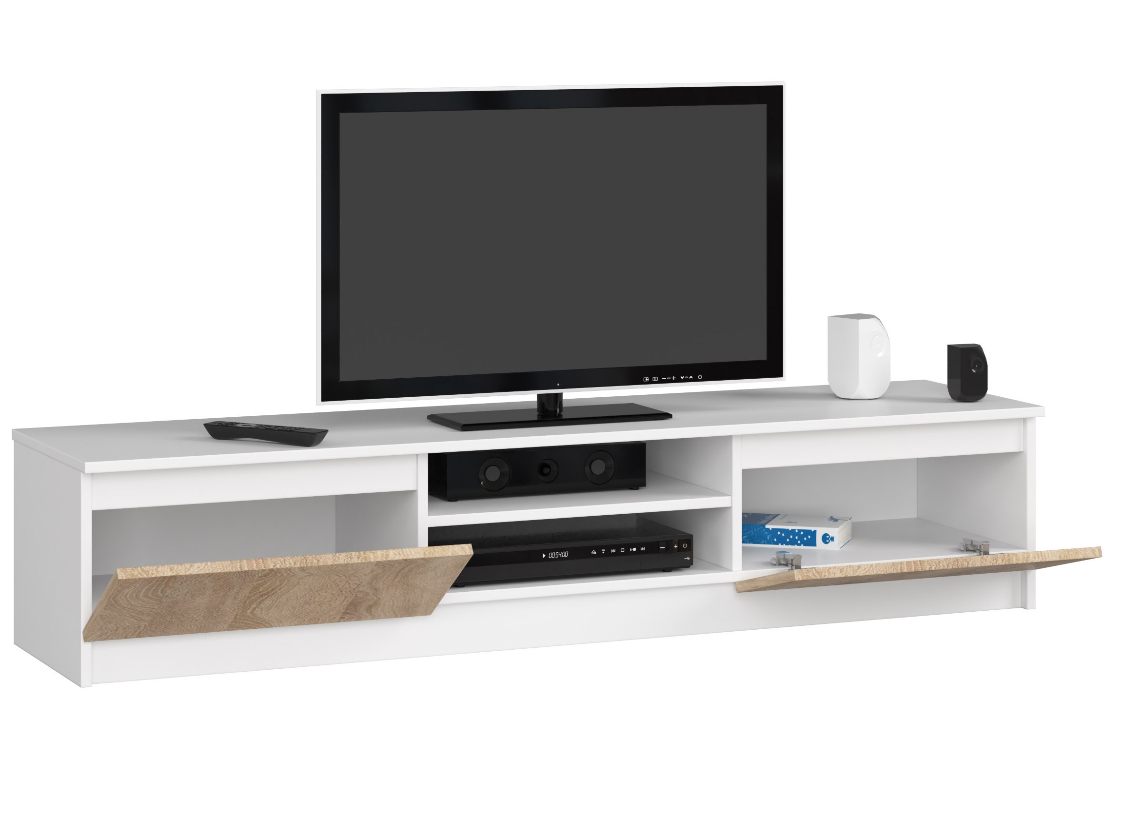 Ak furniture TV stolek Ronon 160 cm bílý/sonoma - Obrázek 2