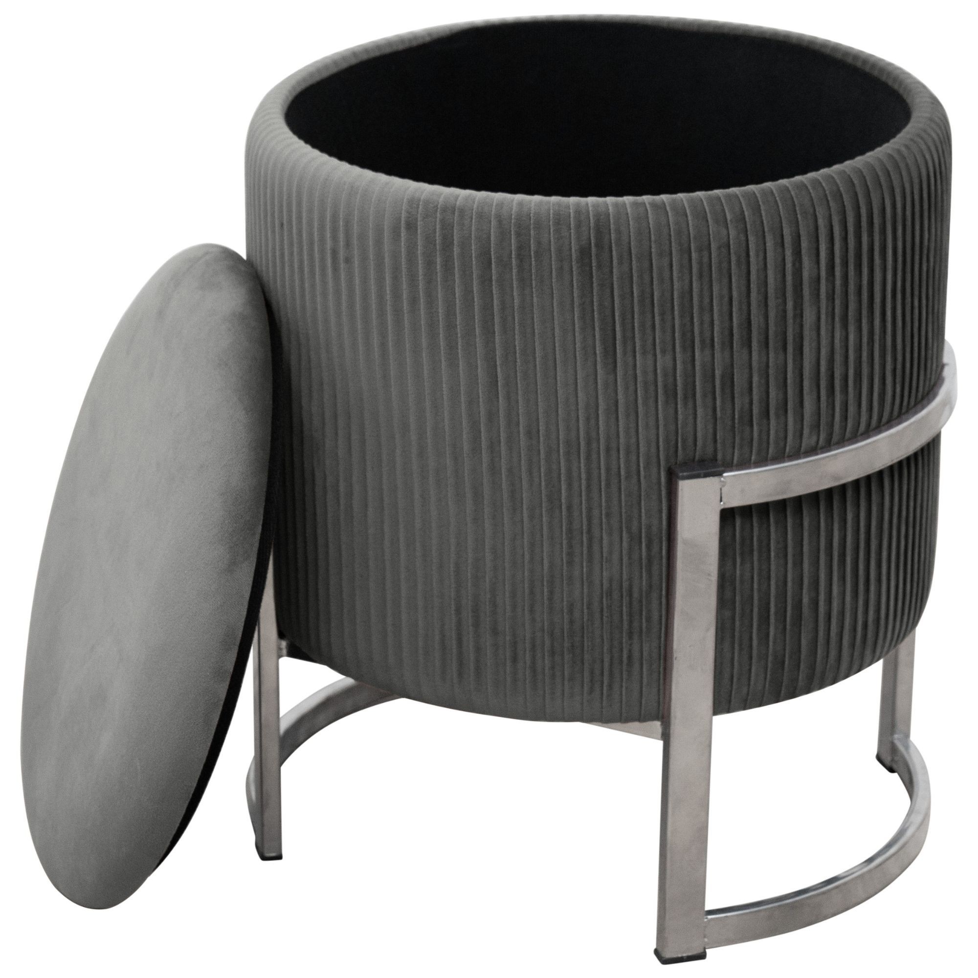 Ak furniture Taburet PURTO šedý - Obrázek 2