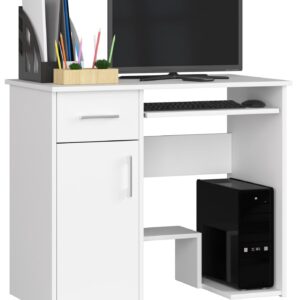 Ak furniture Volně stojící psací stůl Jay 90 cm bílý
