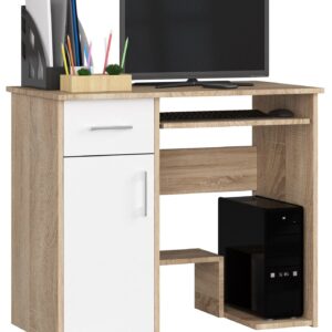 Ak furniture Volně stojící psací stůl Jay 90 cm dub sonoma/bílý