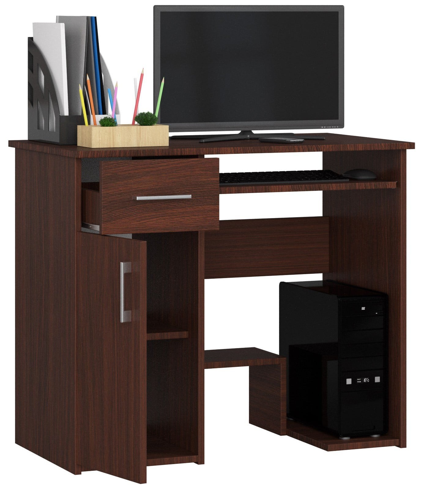 Ak furniture Volně stojící psací stůl Jay 90 cm wenge - Obrázek 2