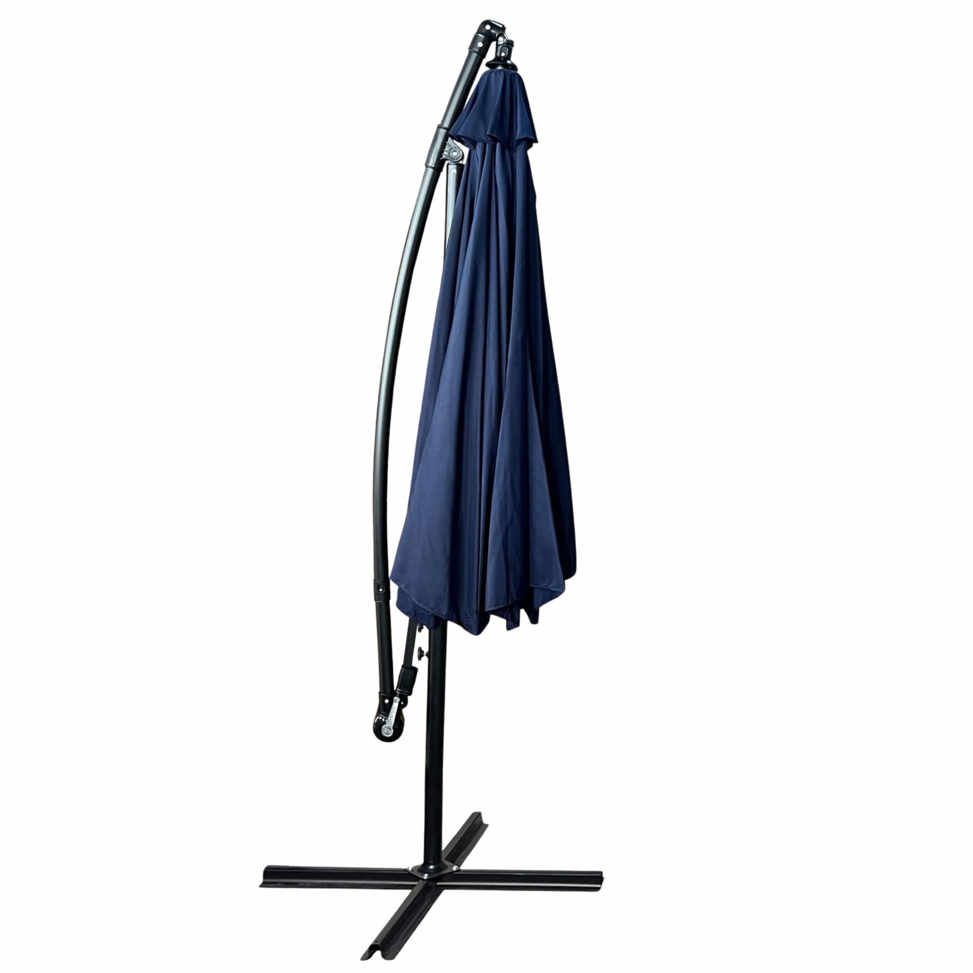 Ak furniture Zahradní slunečník ASTER s boční nohou 300 cm tmavě modrý - Obrázek 2