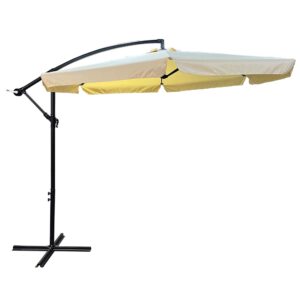 Ak furniture Zahradní slunečník CYNIA s boční nohou 300 cm béžový