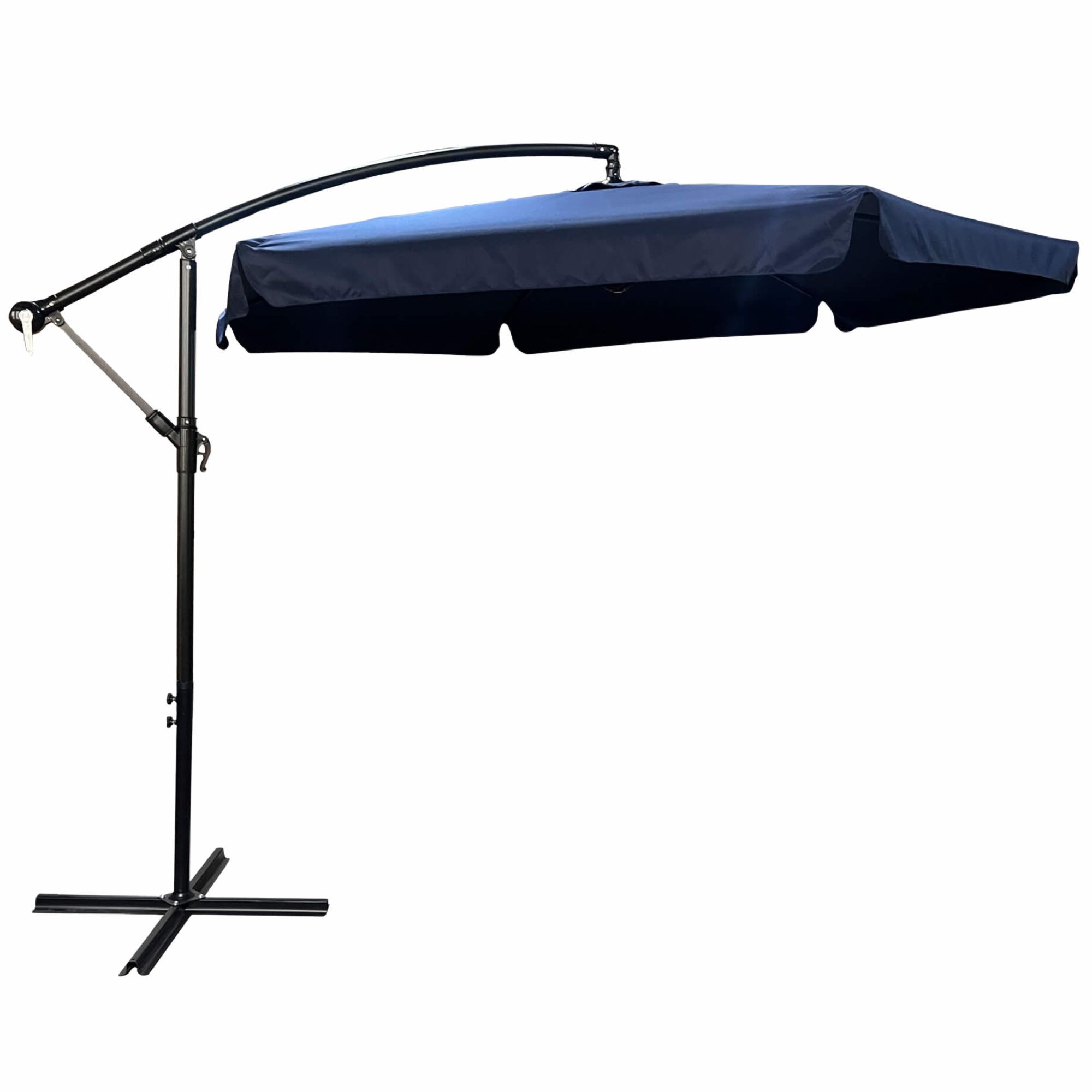 Ak furniture Zahradní slunečník CYNIA s boční nohou 300 cm tmavě modrý