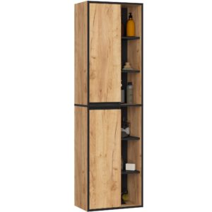 Ak furniture Závěsná koupelnová skříňka VAMI 50 cm dub craft/černá