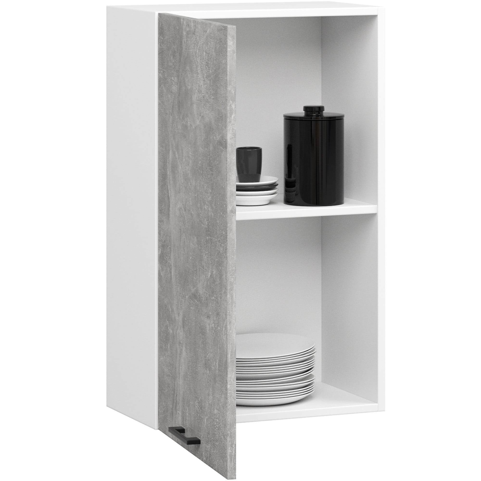 Ak furniture Závěsná kuchyňská skříňka OLIVIE 50x72 cm matná bílá/beton - Obrázek 2