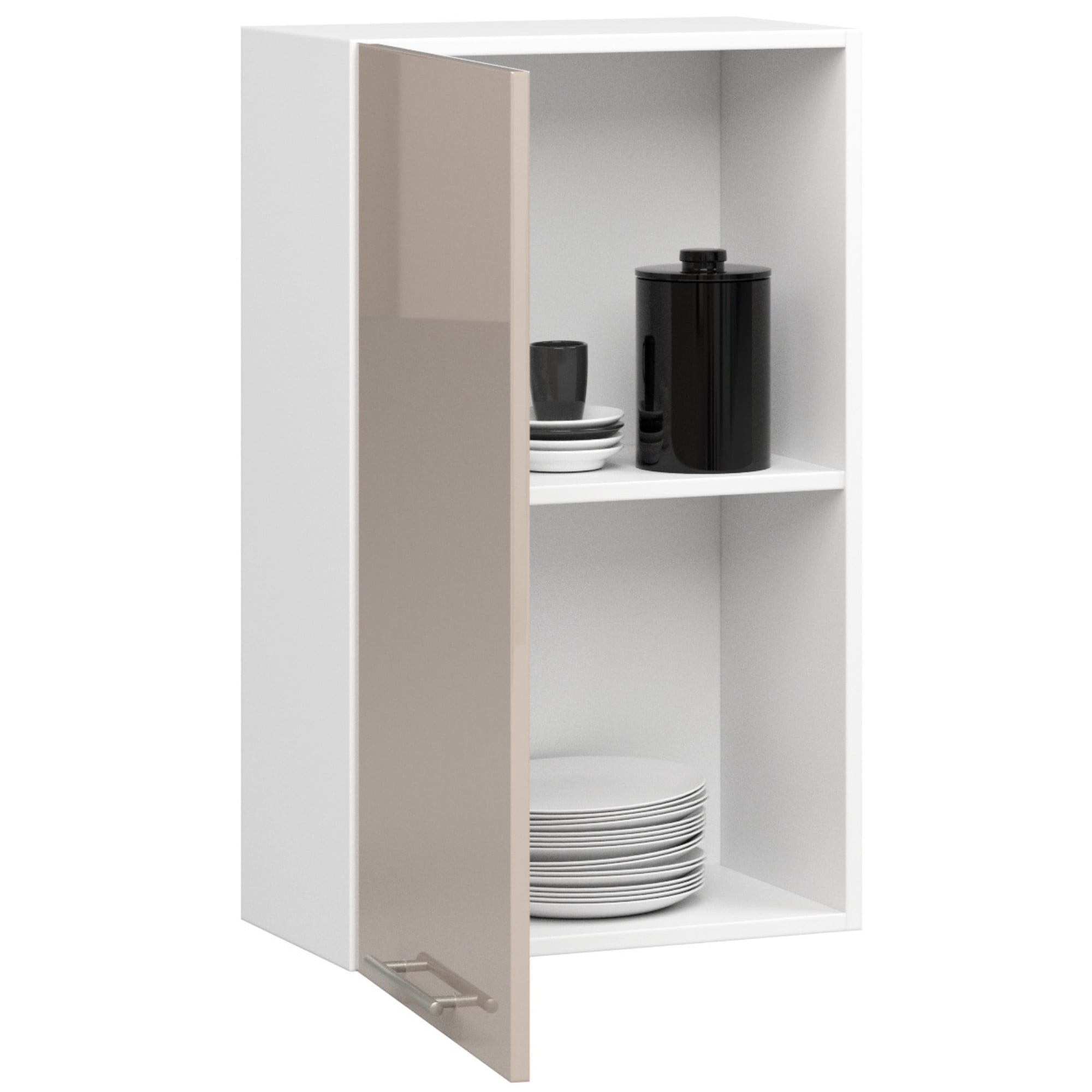 Ak furniture Závěsná kuchyňská skříňka Olivie W 50 cm bílá/cappuccino - Obrázek 2