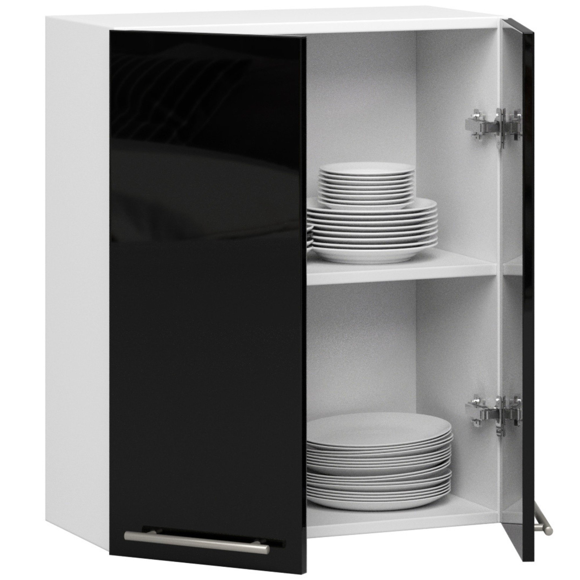 Ak furniture Závěsná kuchyňská skříňka Olivie W 60 cm bílo-černá - Obrázek 2
