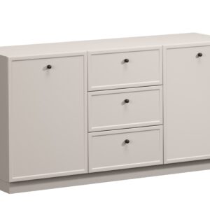 Bogart Komoda Lorano 150 cm se zásuvkami - kašmír/černé úchyty