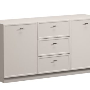 Bogart Komoda Lorano 150 cm se zásuvkami - kašmír/černé úchyty T-bar