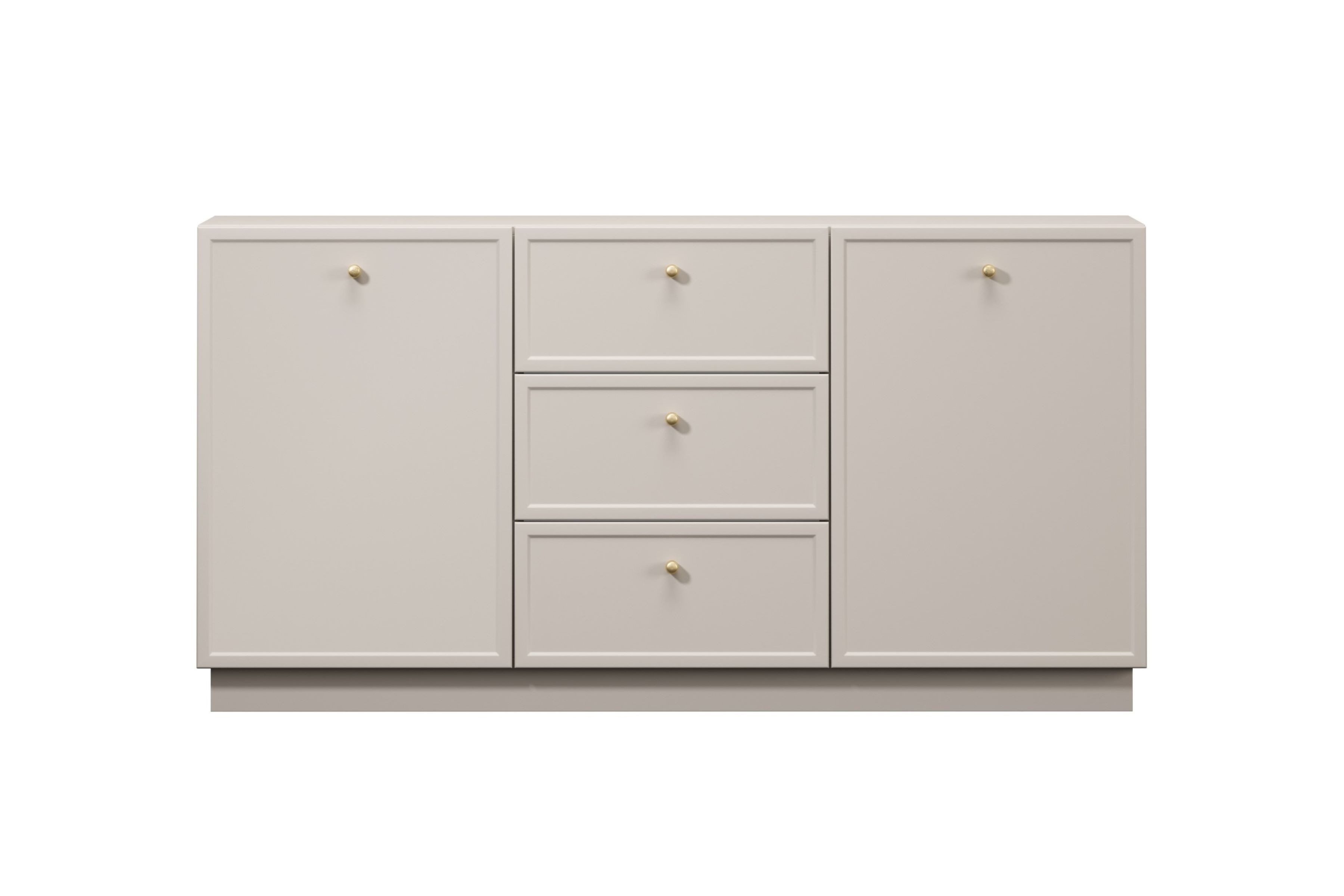 Bogart Komoda Lorano 150 cm se zásuvkami - kašmír/zlaté úchyty - Obrázek 2