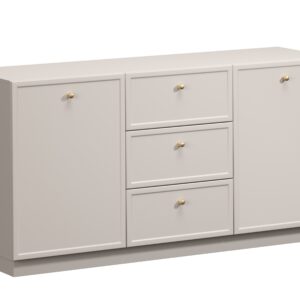 Bogart Komoda Lorano 150 cm se zásuvkami - kašmír/zlaté úchyty