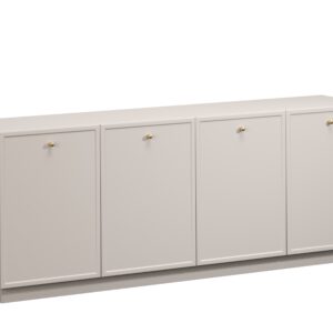 Bogart Komoda Lorano 200 cm čtyřdveřová - kašmír/zlaté úchytky