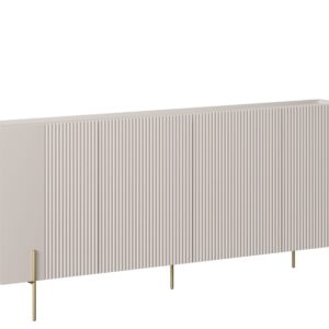 Bogart Komoda Mulmi 200 cm čtyřdveřová - kašmír/zlaté nohy