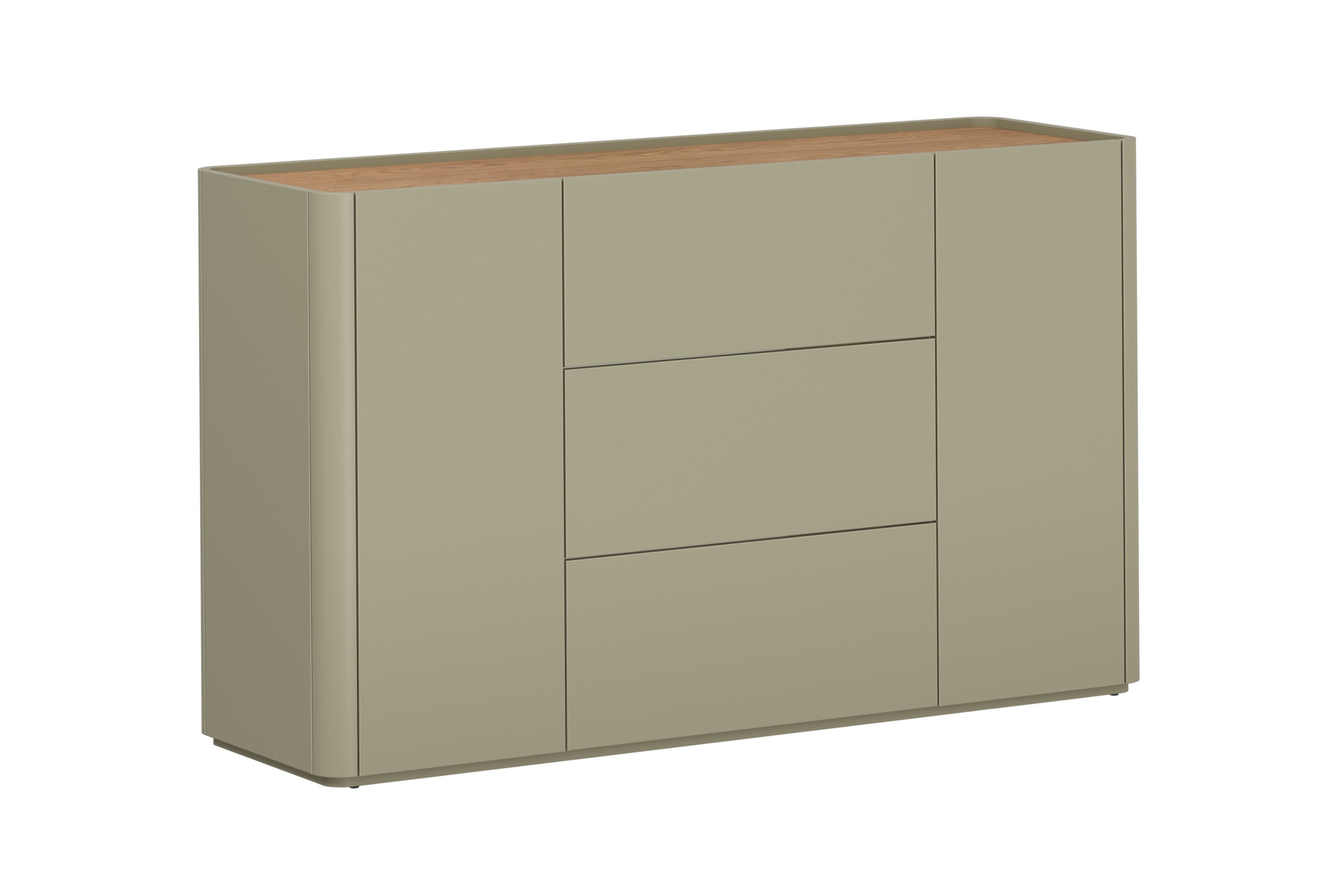 Bogart Komoda Olivo 150 cm se zásuvkami - eukalyptus/dub baltic dune