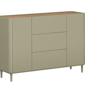 Bogart Komoda Olivo 150 cm se zásuvkami na nožičkách - eukalyptus/dub baltic dune