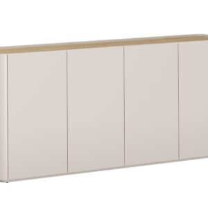 Bogart Komoda Olivo 200 cm čtyřdveřová - kašmír/olejovaný dub