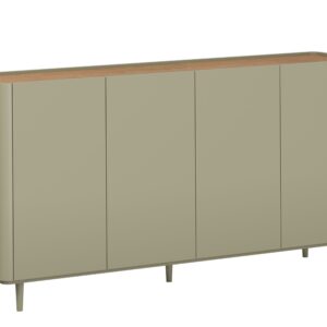 Bogart Komoda Olivo 200 cm čtyřdveřová na nožkách - eukalyptus/dub baltic dune