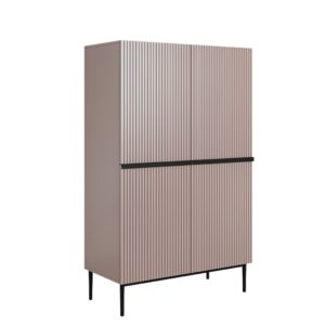 Bogart Kredenc Nical 100 cm - antický Růžová/černá nozki