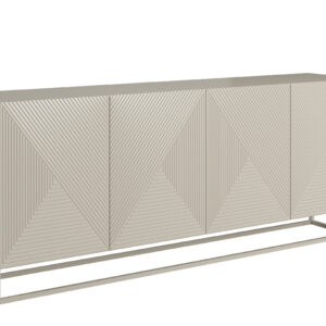 Bogart Moderní komoda Usha 200 cm čtyřdveřová - kašmír/kašmírový rám