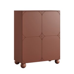 Bogart Vysoká komoda Sonita II 120 cm dvoudveřová se dvěma skrytými zásuvkami - burgund