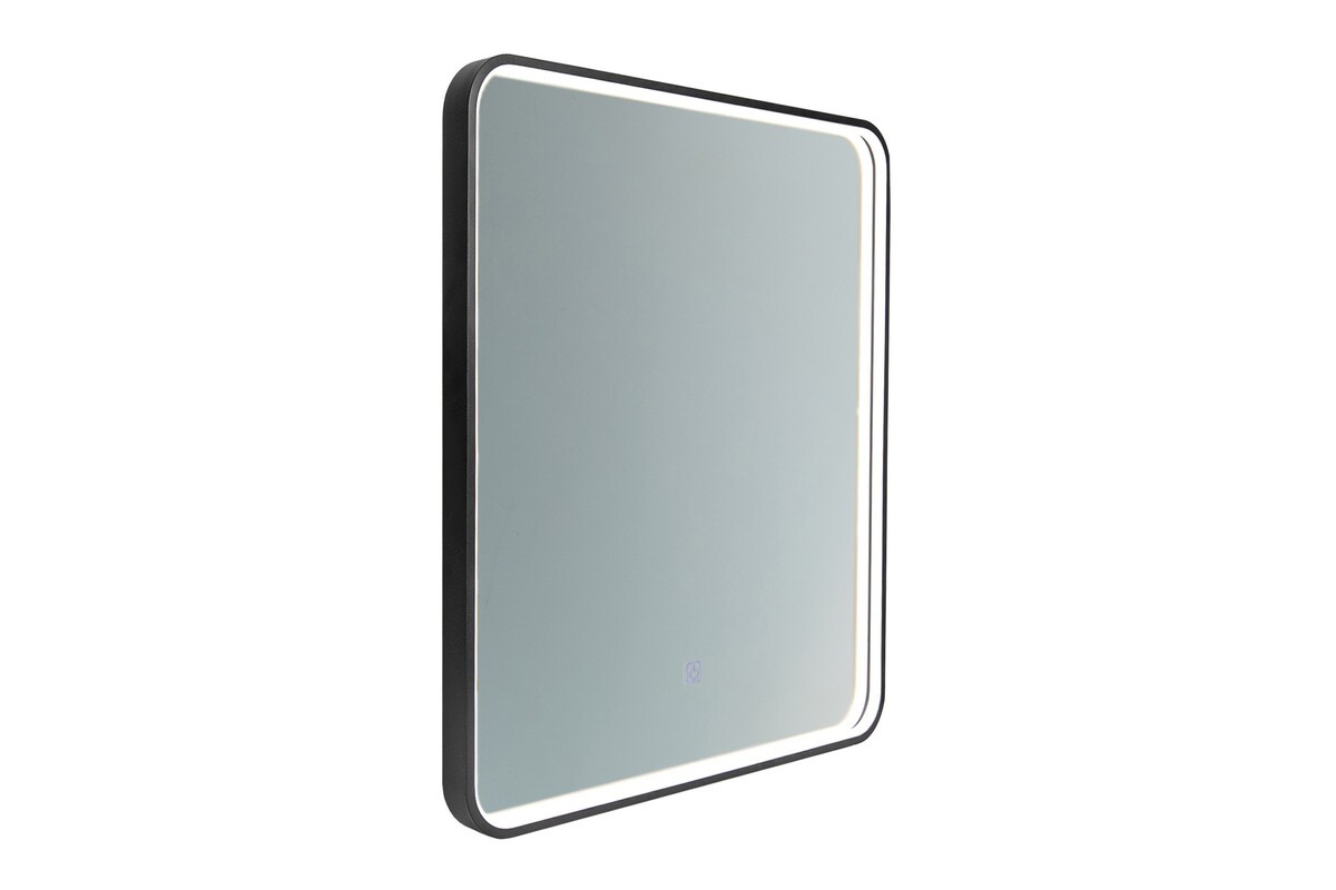 Comad Dotykové nástěnné zrcadlo s LED osvětlením VEGA 65x80 cm černé