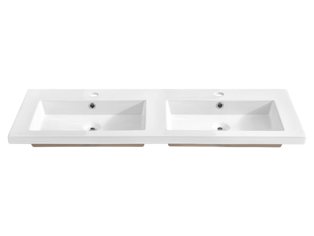 Comad Dvojité keramické zápustné umyvadlo Spirit 120 cm bílé - Obrázek 2