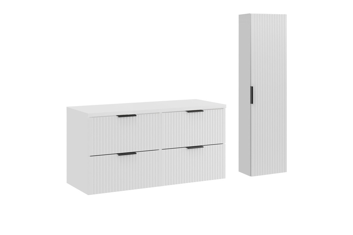 Comad Koupelnová sestava Casad s deskou a skříňkami 120 cm bílá