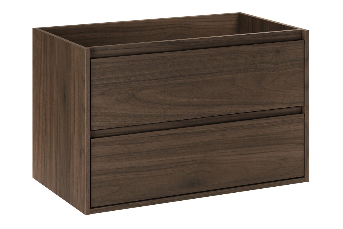 Comad Koupelnová sestava Villa se zápustným umyvadlem a zrcadlem 80 cm ořech - Obrázek 2
