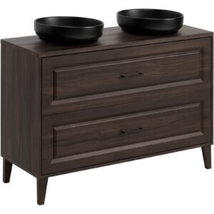 Comad Koupelnová skříňka Dorothy River s deskou a umyvadly 120 cm dub ristretto