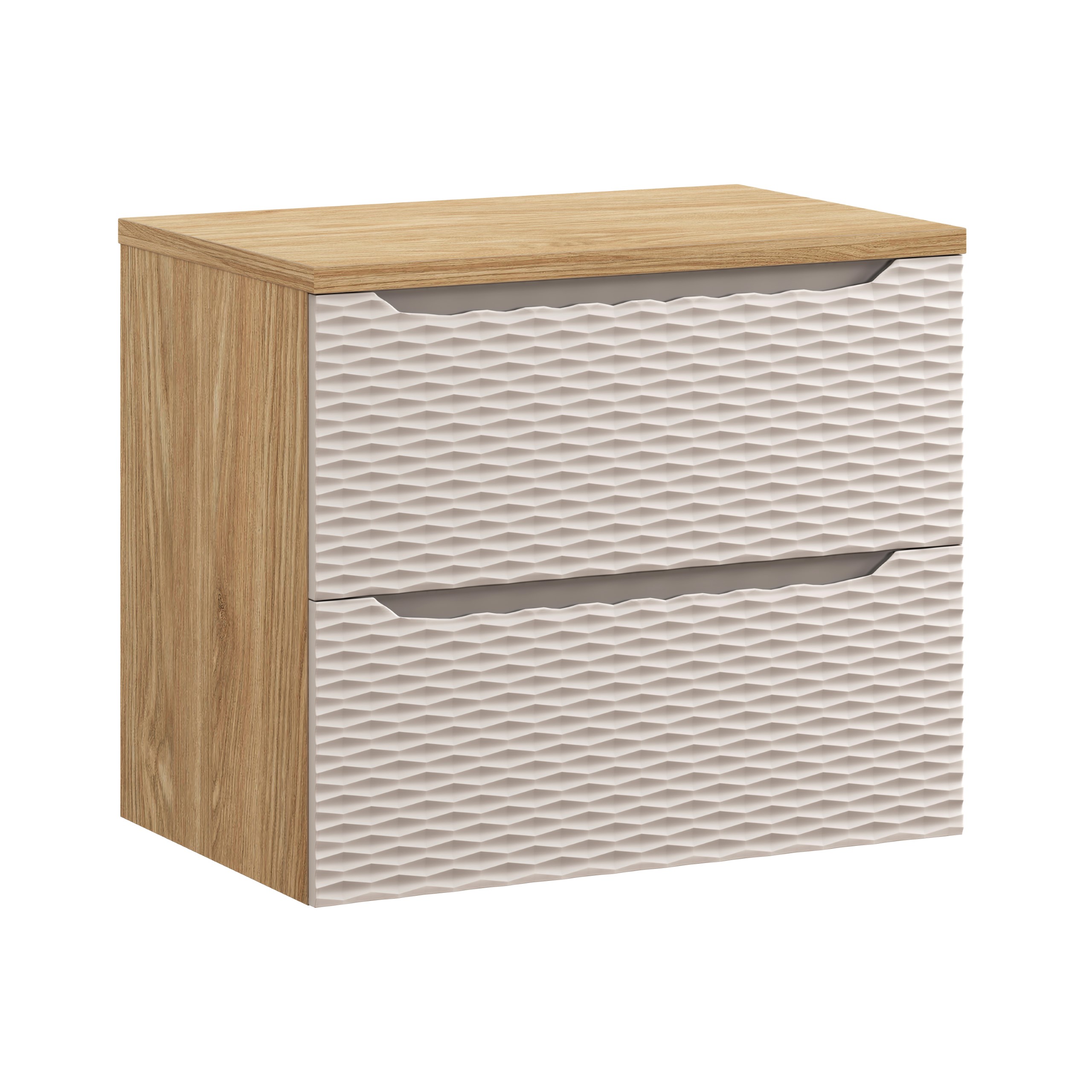 Comad Koupelnová skříňka pod deskové umyvadlo Ocean Beige 70 béžová/dub olejovaný