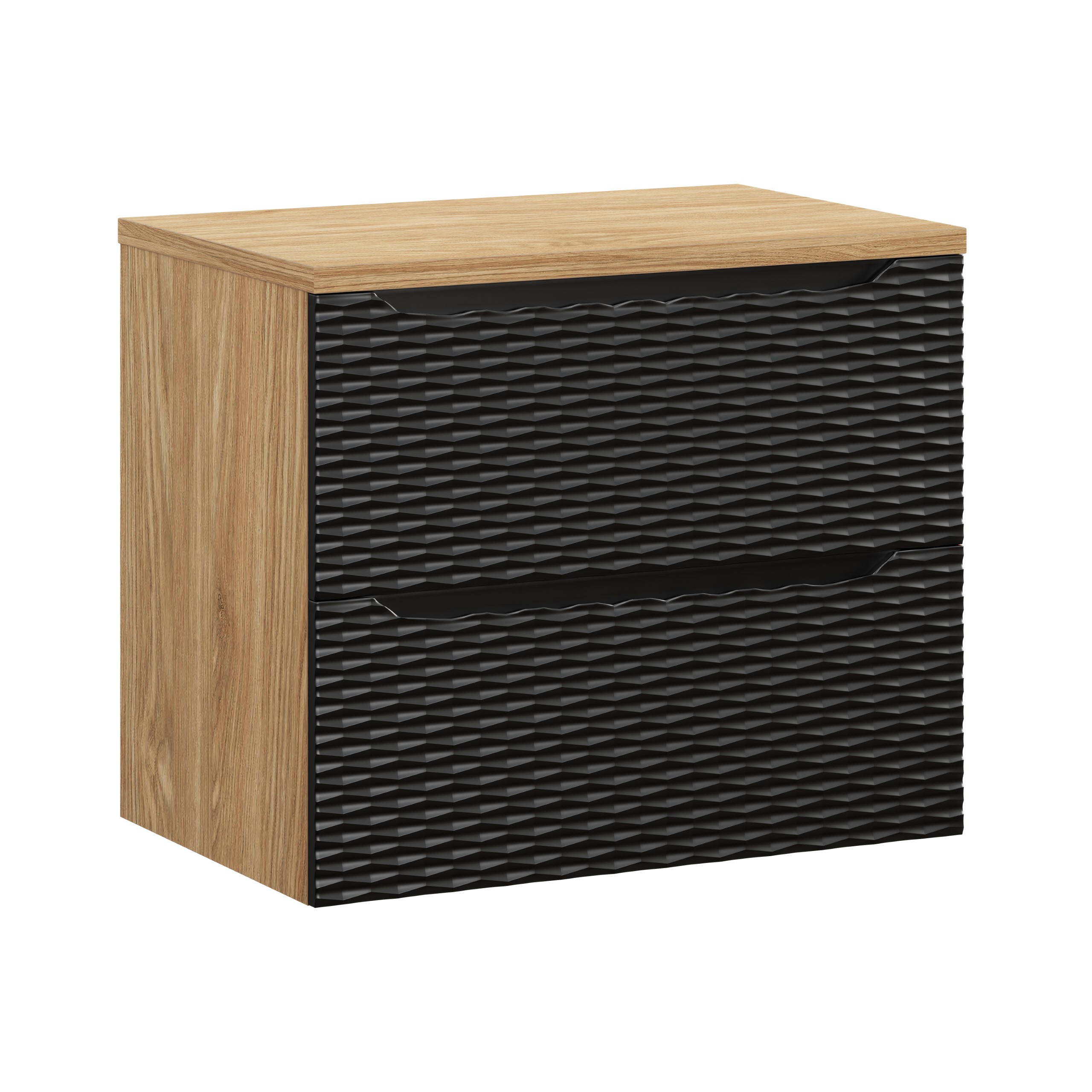 Comad Koupelnová skříňka pod deskové umyvadlo Ocean Beige 70 černá/dub olejovaný