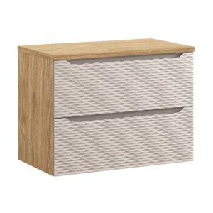 Comad Koupelnová skříňka pod deskové umyvadlo Ocean Beige 80 béžová/dub olejovaný