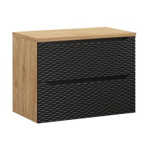Comad Koupelnová skříňka pod deskové umyvadlo Ocean Beige 80 černá/dub olejovaný