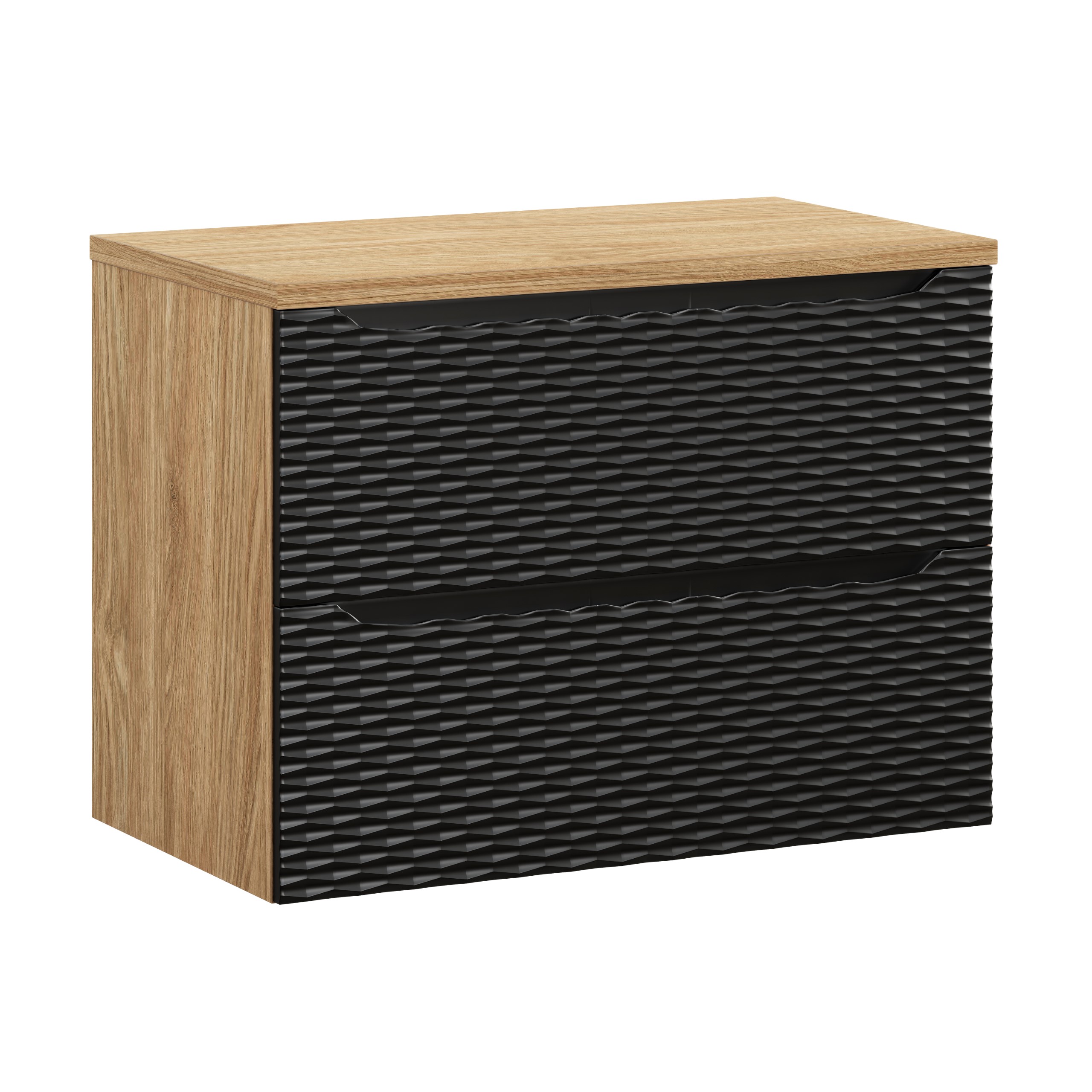 Comad Koupelnová skříňka pod deskové umyvadlo Ocean Beige 80 černá/dub olejovaný