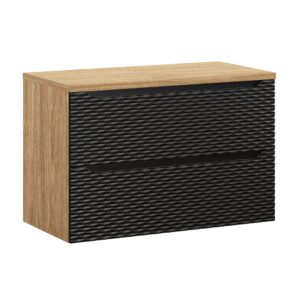 Comad Koupelnová skříňka pod deskové umyvadlo Ocean Beige 90 černá/dub olejovaný